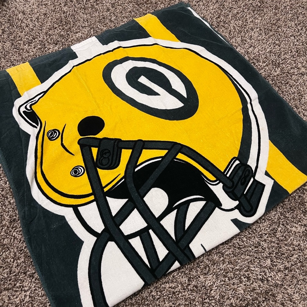 Green Bay Packers Football Helmet Beach Towel